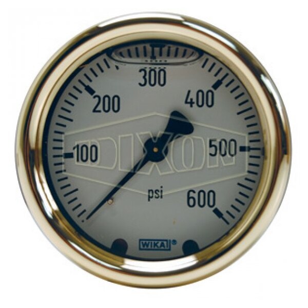 Gauge, 0 to 200 psi, 1/4 in Connection, 2-1/2 in Dial, +/- 2-1-2 %, Glycerin Liquid Filled